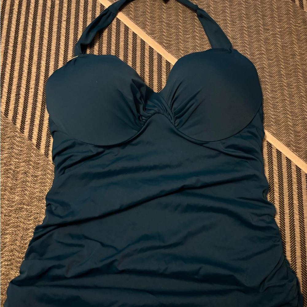 Teal VS tankini top